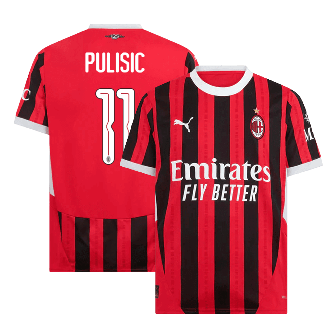 PULISIC #11 AC Milan Home soccer jersey 2024/25 - UCL