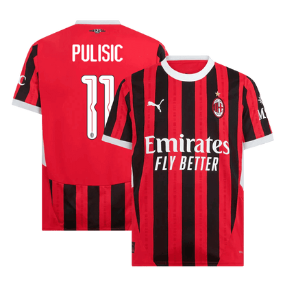 PULISIC #11 AC Milan Home soccer jersey 2024/25 - UCL