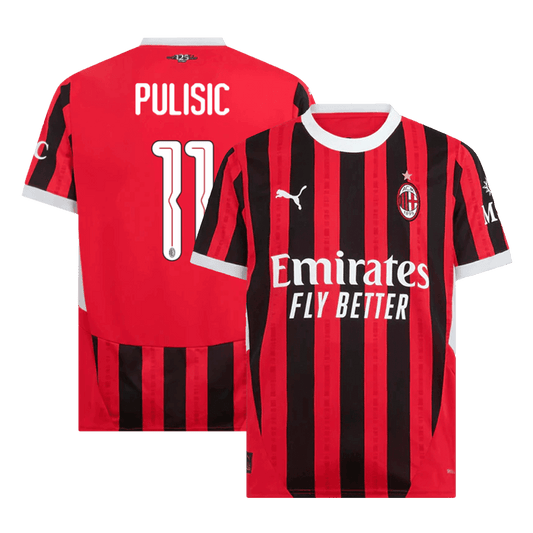 PULISIC #11 AC Milan Home soccer jersey 2024/25 - UCL