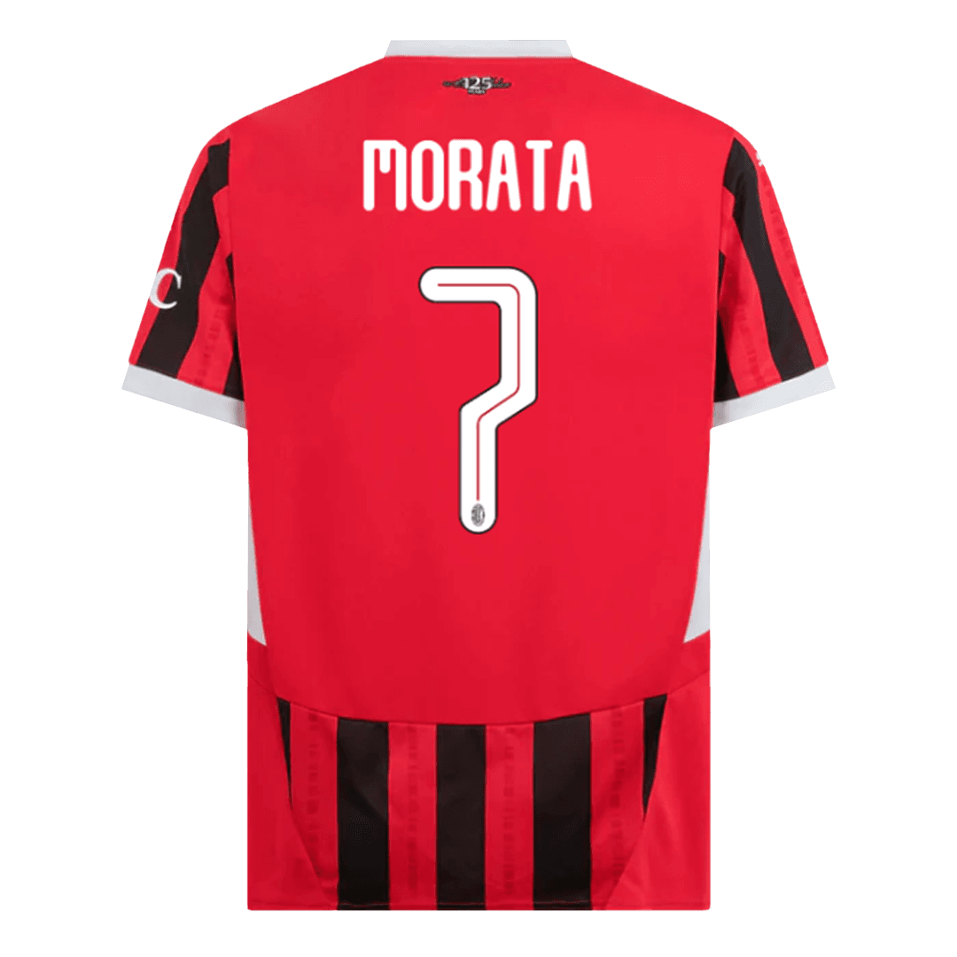 MORATA #7 AC Milan Home soccer jersey 2024/25 - UCL