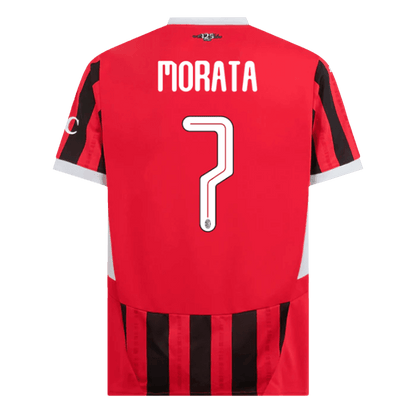 MORATA #7 AC Milan Home soccer jersey 2024/25 - UCL