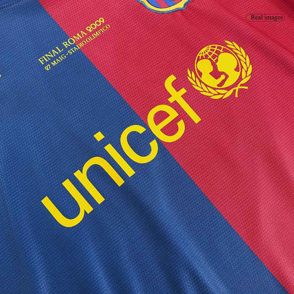 Barcelona Retro Jersey Custom XAVI #6 Soccer Jersey Home 2008/09 UCL Final