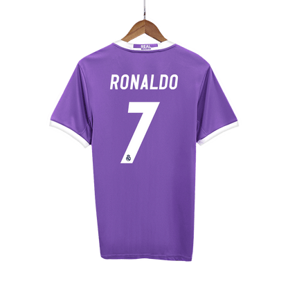 Real Madrid Retro Jersey Custom RONALDO #7 Soccer Jersey Away 2016/17