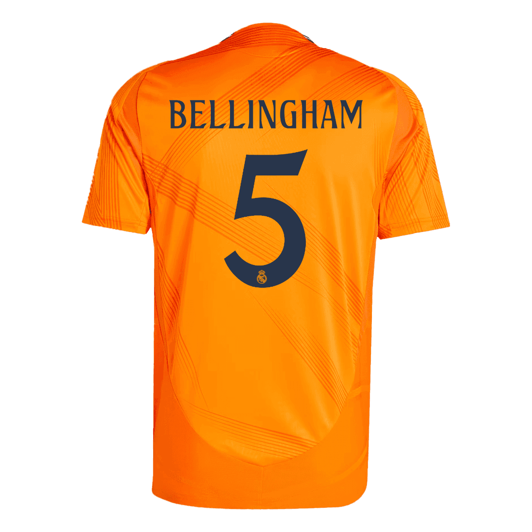 Player Version Real Madrid Jersey Custom BELLINGHAM #5 Soccer Jersey Away 2024/25
