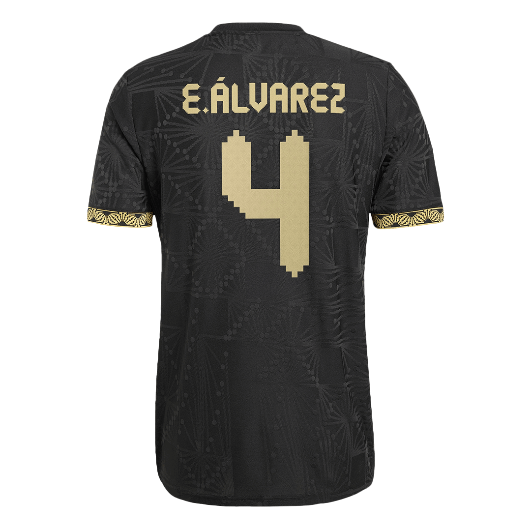 Player Version Mexico Jersey E.ÁLVAREZ #4 Soccer Jersey Third Away 2025 Gold Cup