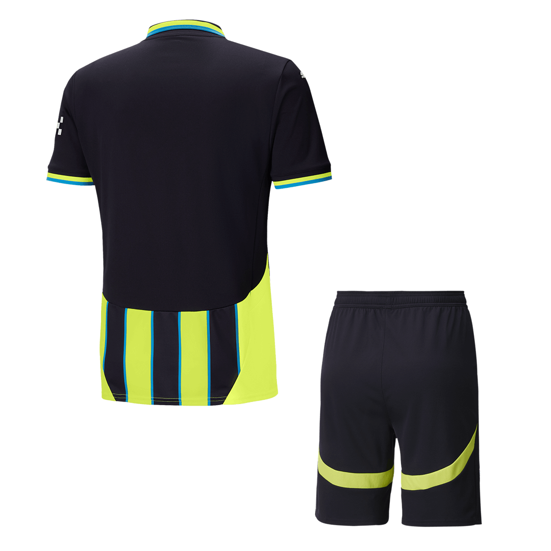 Manchester City Away Soccer Jersey Kit(Shirt+Shorts) 2024/25