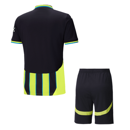 Manchester City Away Soccer Jersey Kit(Shirt+Shorts) 2024/25