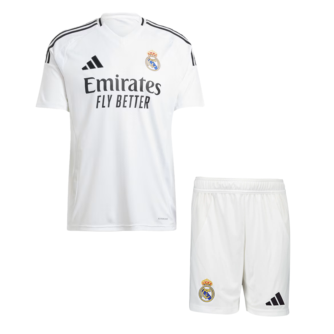 Men's Real Madrid Home Soccer Jersey Kit (Shirt+Shorts) 2024/25