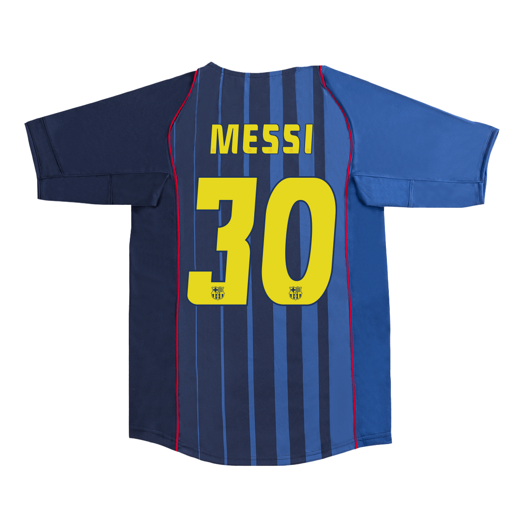 Barcelona Retro Jersey Custom MESSI #30 Soccer Jersey Away 2004/05