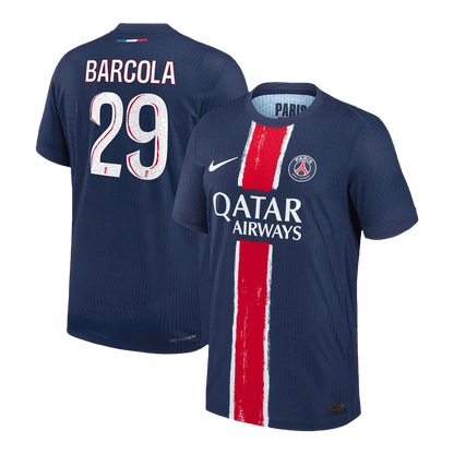 Player Version PSG Jersey Custom BARCOLA #29 Soccer Jersey Home 2024/25