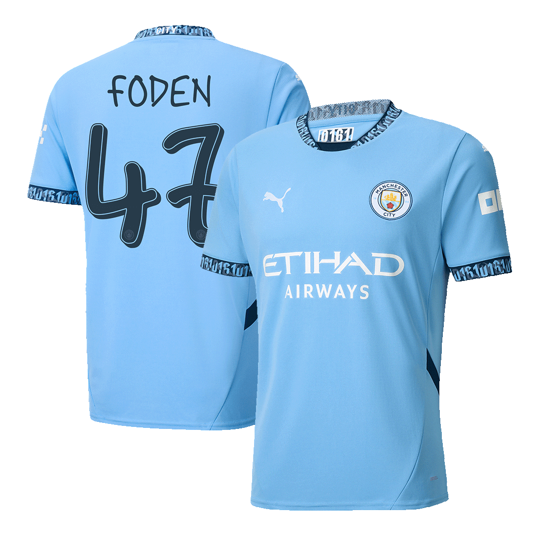 FODEN #47 Manchester City Home soccer jersey 2024/25 - UCL