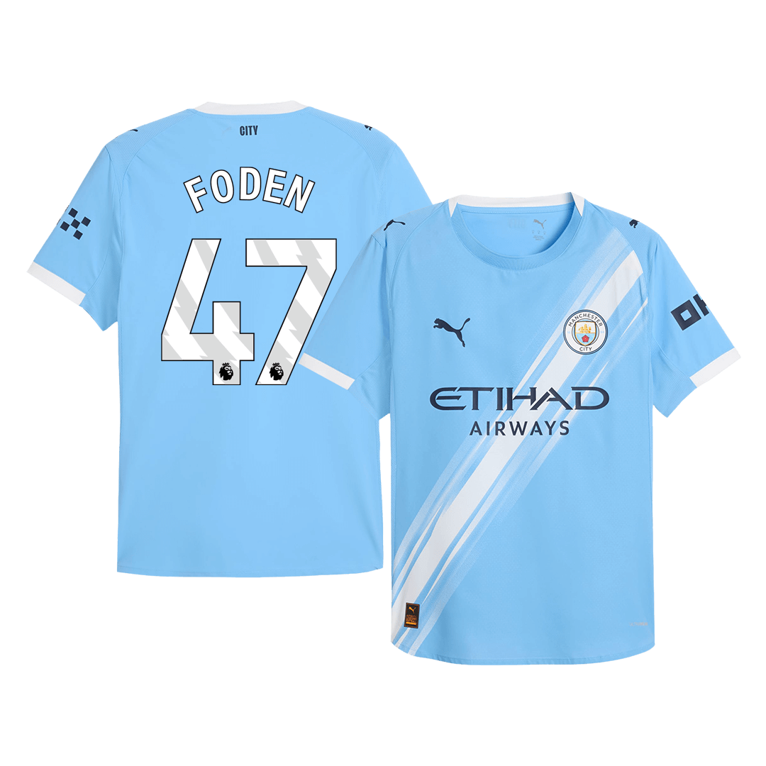 Player Version Manchester City Jersey Custom FODEN #47 Soccer Jersey Home 2025/26