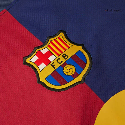 Barcelona Home Soccer Jersey 2024/25 - 125th Anniversary(Spotify Logo Without Text)