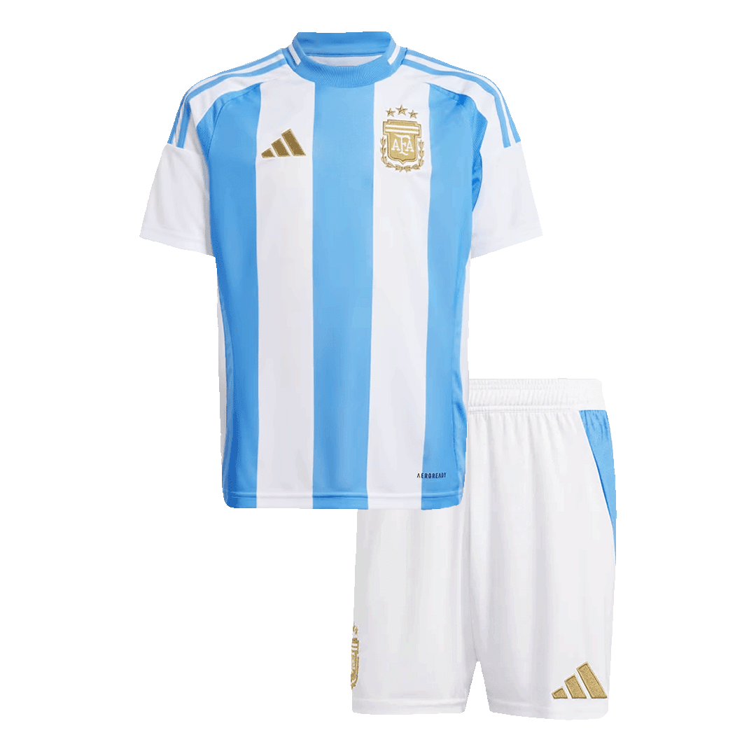 Kid's Argentina Home Soccer Jersey Kit Copa America 2024