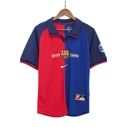 Barcelona Retro Jersey Custom RIVALDO #11 Soccer Jersey Home 1999/00 100th Anniversary