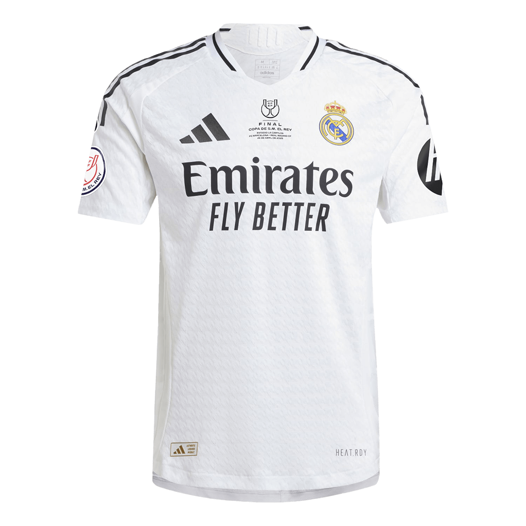 Player Version Real Madrid Jersey Custom Soccer Jersey Home 2024/25 Copa del Rey Final