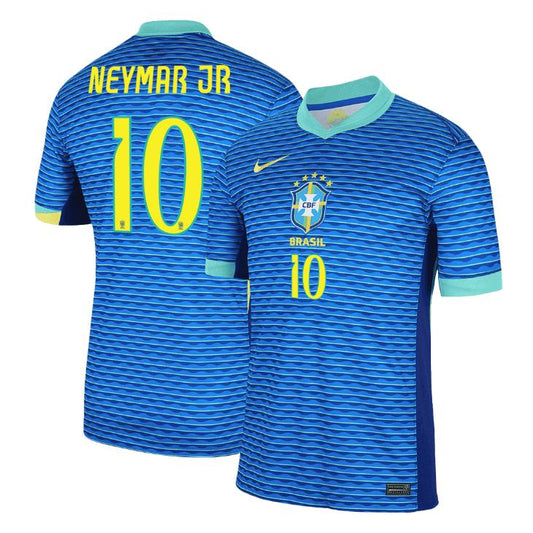 NEYMAR JR #10 Brazil Away Soccer Jersey 2024