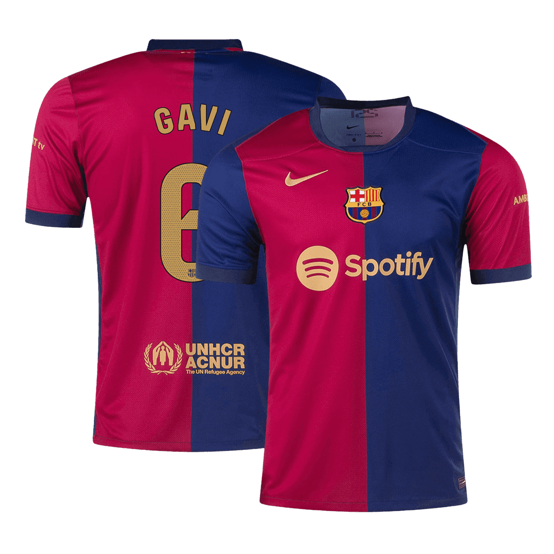 GAVI #6 Barcelona Home soccer jersey 2024/25