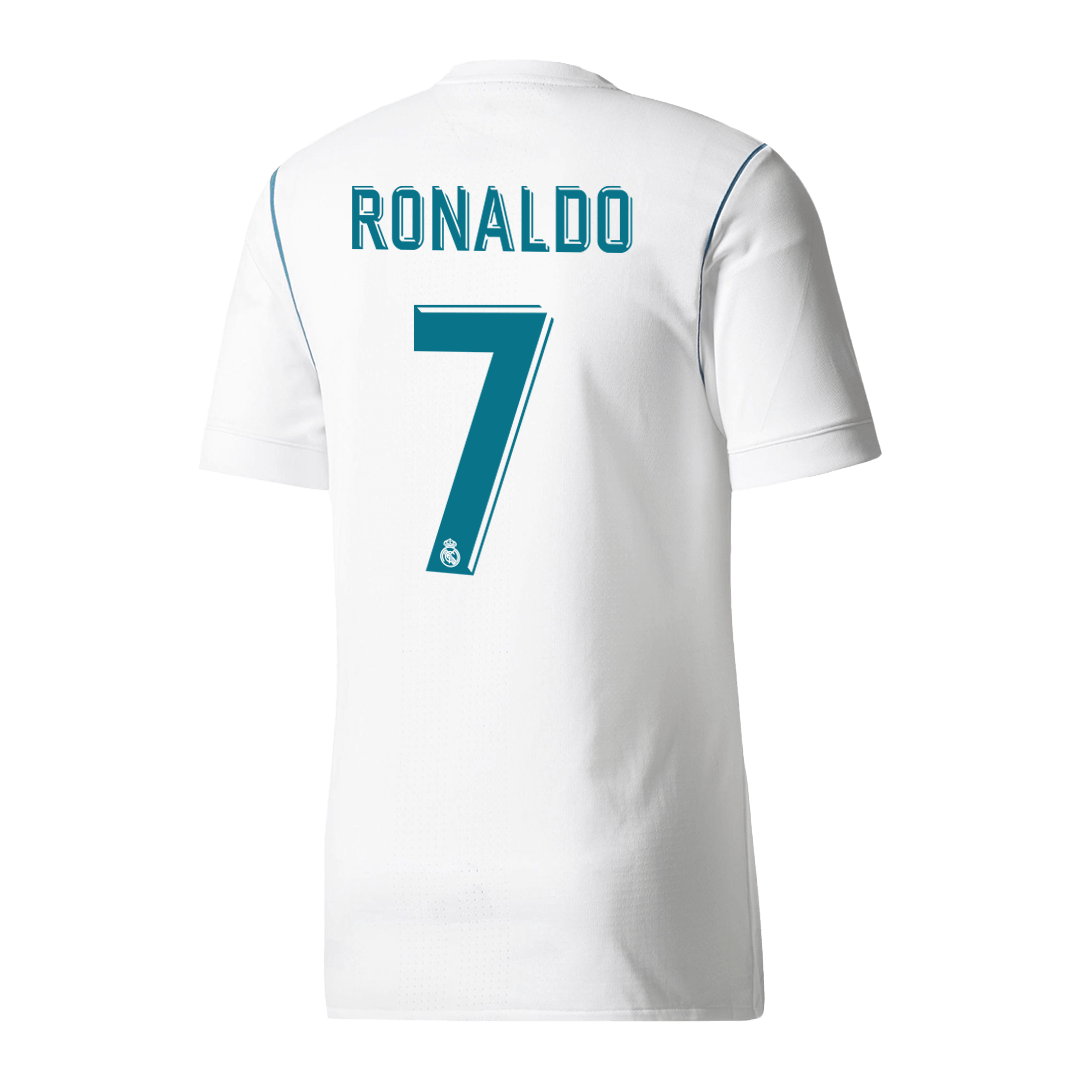 Real Madrid Retro Jersey Custom RONALDO #7 Soccer Jersey Home 2017/18