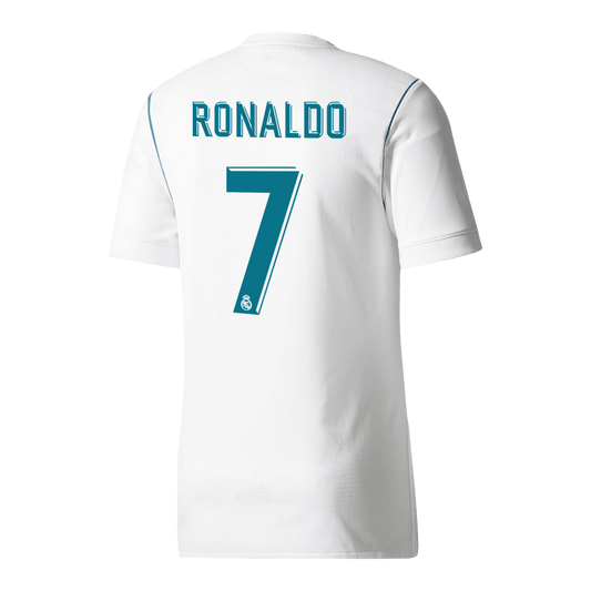 Real Madrid Retro Jersey Custom RONALDO #7 Soccer Jersey Home 2017/18