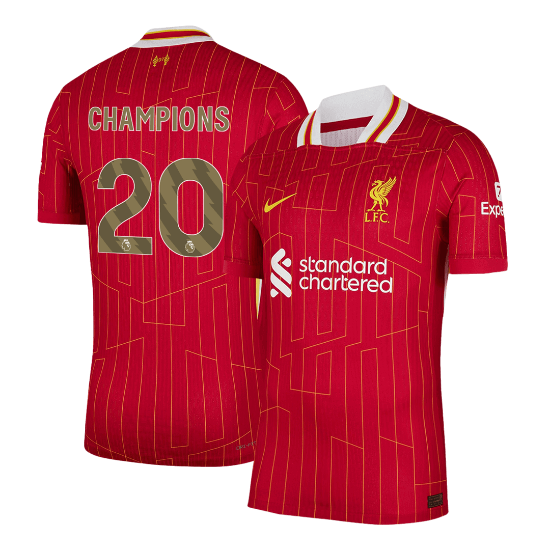 Player Version Liverpool Jersey Custom CHAMPIONS #20 Soccer Jersey Home 2024/25