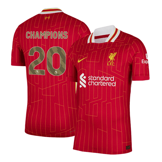 Player Version Liverpool Jersey Custom CHAMPIONS #20 Soccer Jersey Home 2024/25