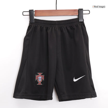 Kid's Portugal Away Soccer Jersey Kit(Jersey+Shorts+Socks) Euro 2024