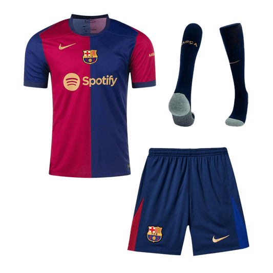 Barcelona Home Soccer Jersey Kit(Jersey+Shorts+Socks) 2024/25