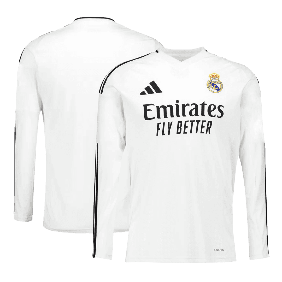 Real Madrid Home Long Sleeve soccer jersey 2024/25