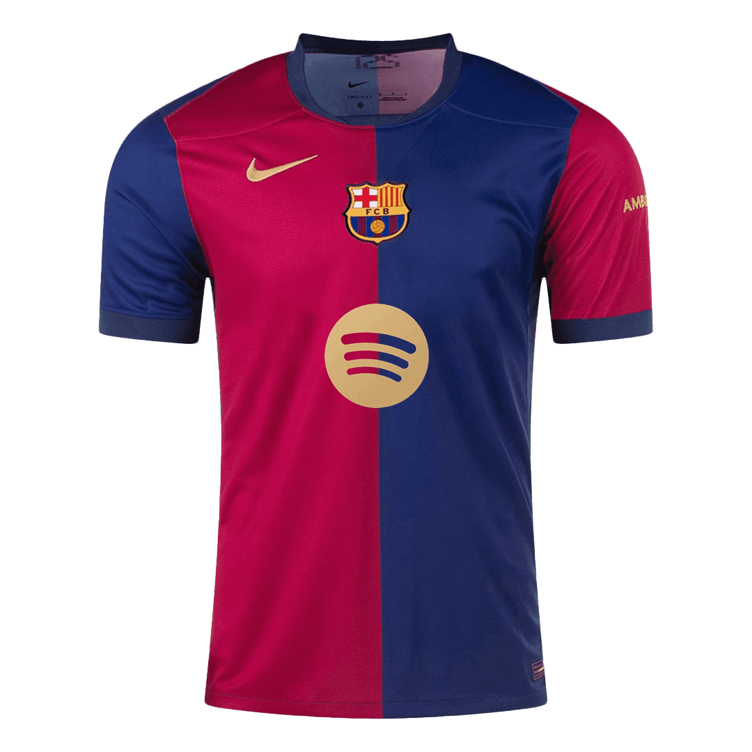 Barcelona Home Soccer Jersey 2024/25 - Spotify Logo Without Text