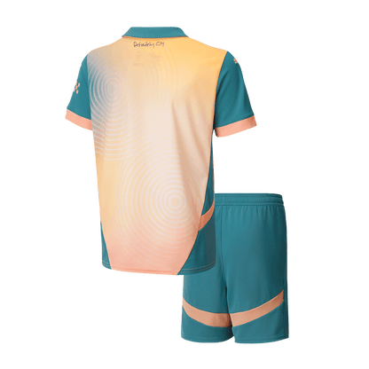 Kid's Manchester City Fourth Away Soccer Jersey Kit(Shirt+Shorts) 2024/25