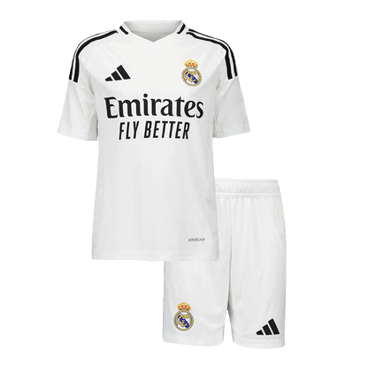 Kid's Real Madrid Home Soccer Jersey Kit (Shirt+Shorts) 2024/25