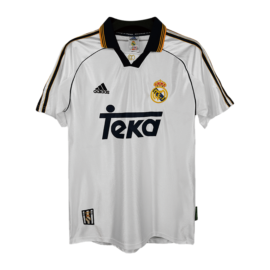 Real Madrid Retro Jersey Custom RAUL #7 Soccer Jersey Home 1998/00
