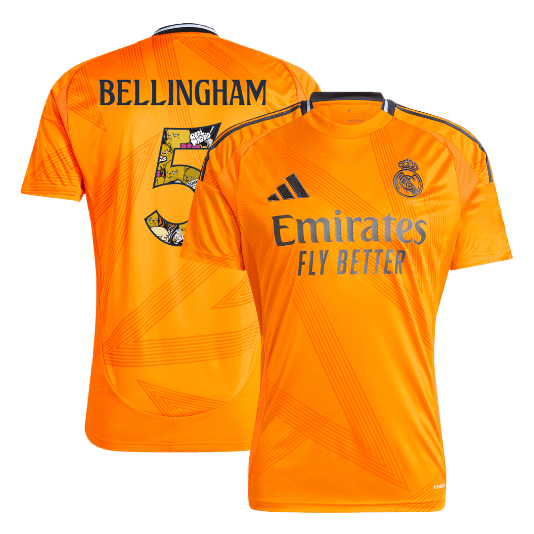 BELLINGHAM #5 Real Madrid Away soccer jersey 2024/25 - Bear Champ Font