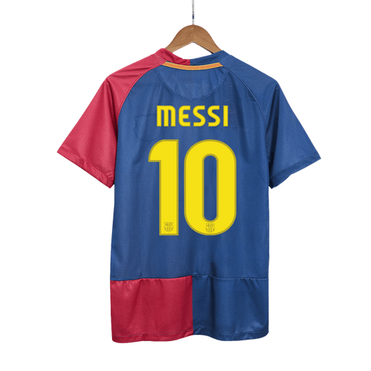 Barcelona Retro Jersey Custom MESSI #10 Soccer Jersey Home 2008/09 UCL Final