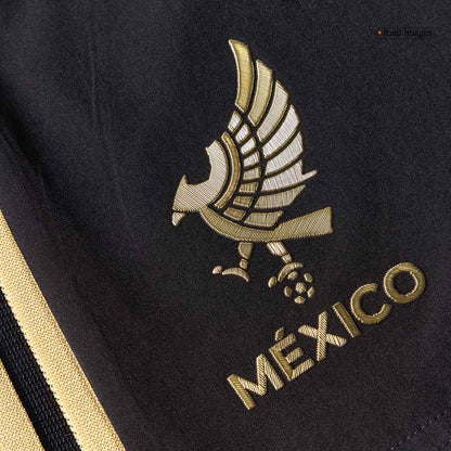 Authentic Mexico Third Away Soccer Jersey Kit(Jersey+Shorts) 2025 Black - Gold Cup
