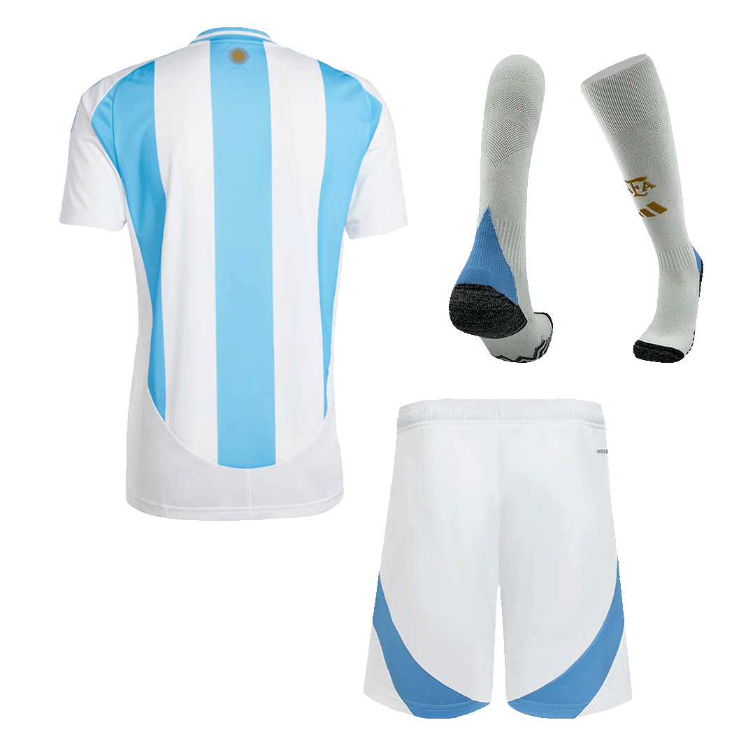 Argentina Home Soccer Jersey Kit(Jersey+Shorts+Socks) 2024