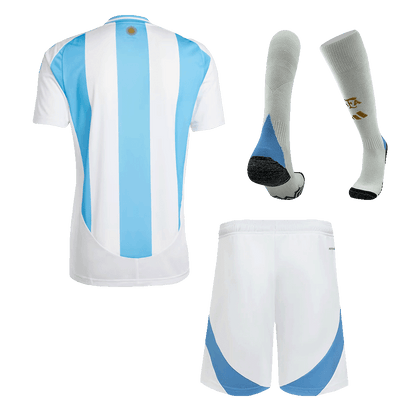 Argentina Home Soccer Jersey Kit(Jersey+Shorts+Socks) 2024