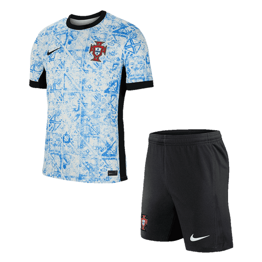 Portugal Away Soccer Jersey Kit(Jersey+Shorts) Euro 2024