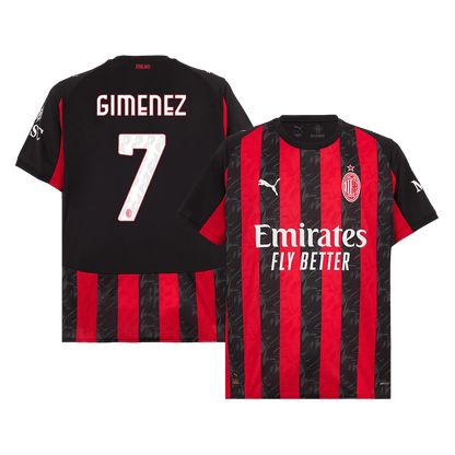 AC Milan Jersey Custom GIMENEZ #7 Soccer Jersey Home 2025/26