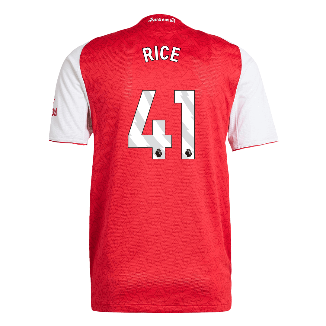 Player Version Arsenal Jersey Custom RICE #41 Soccer Jersey Home 2025/26