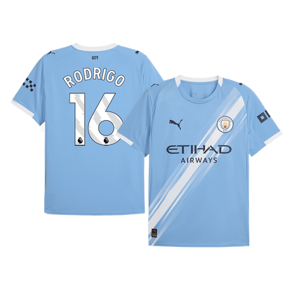 Manchester City Jersey Custom RODRIGO #16 Soccer Jersey Home 2025/26