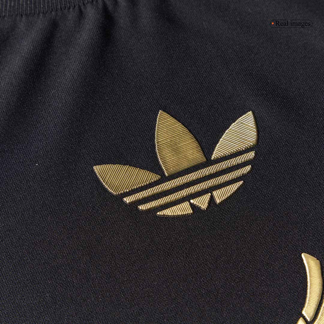 Authentic Mexico Third Away Long Sleeve Soccer Jersey Kit(Jersey+Shorts) 2025 Black - Gold Cup