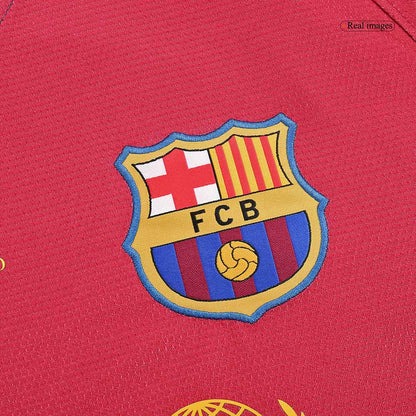 Retro 2008/09 Barcelona Home Long Sleeve Soccer Jersey - UCL Final