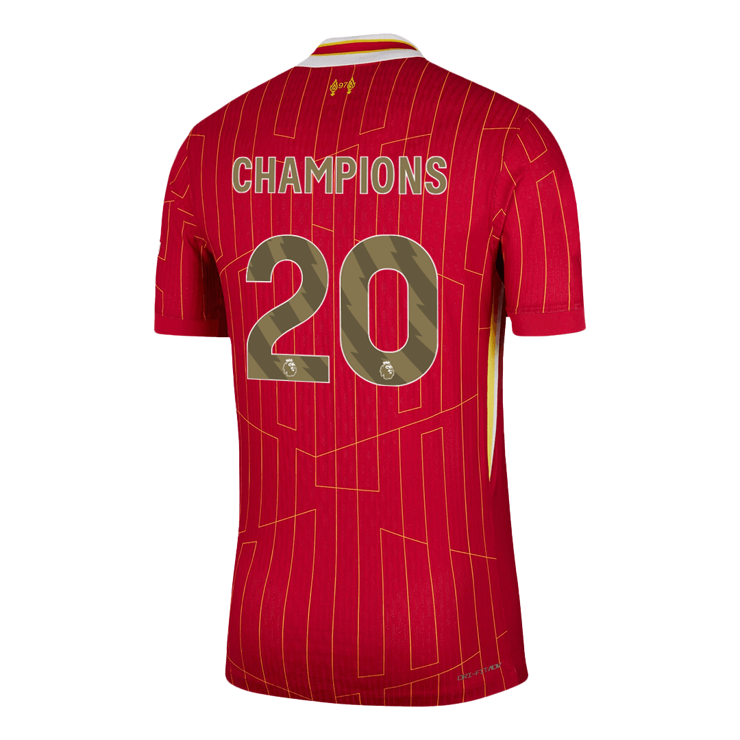 Player Version Liverpool Jersey Custom CHAMPIONS #20 Soccer Jersey Home 2024/25