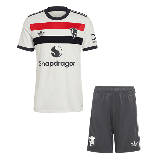 Men's Manchester United Third Away Soccer Jersey Kit (Shirt+Shorts) 2024/25