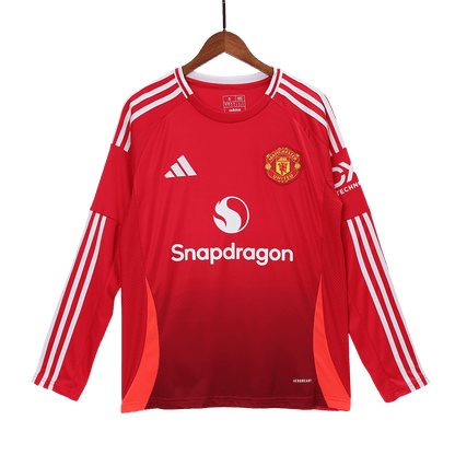 Manchester United Home Long Sleeve soccer jersey 2024/25