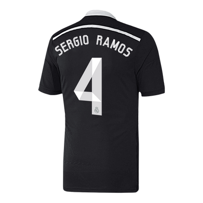 Real Madrid Retro Jersey Custom SERGIO RAMOS #4 Soccer Jersey Third Away 2014/15