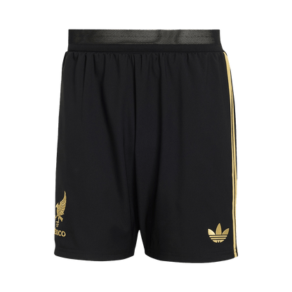 Authentic Mexico Third Away Soccer Jersey Kit(Jersey+Shorts) 2025 Black - Gold Cup