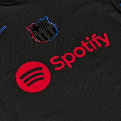 Barcelona Jersey Custom RAPHINHA #11 Soccer Jersey Away 2024/25 - UCL (Old Sponsor)